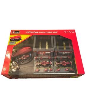 Bburago 1:43 Ferrari F1 Racing Deluxe Paddock Set 2024 SF-24 Leclerc Sainz New